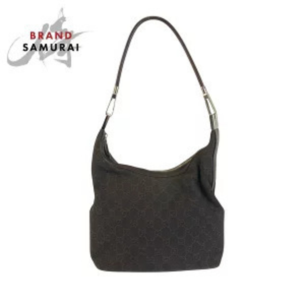 Gucci Brown Dark Shoulder Bag GG Canvas